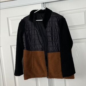 Black and Brown Quilted Jacket